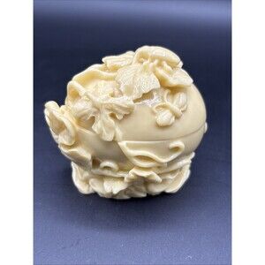 Taiwan National Palace Museum Egg Shaped Trinket Box with Bugs & Butterflies